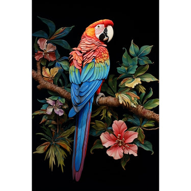 Hibiscus Parrot Canvas